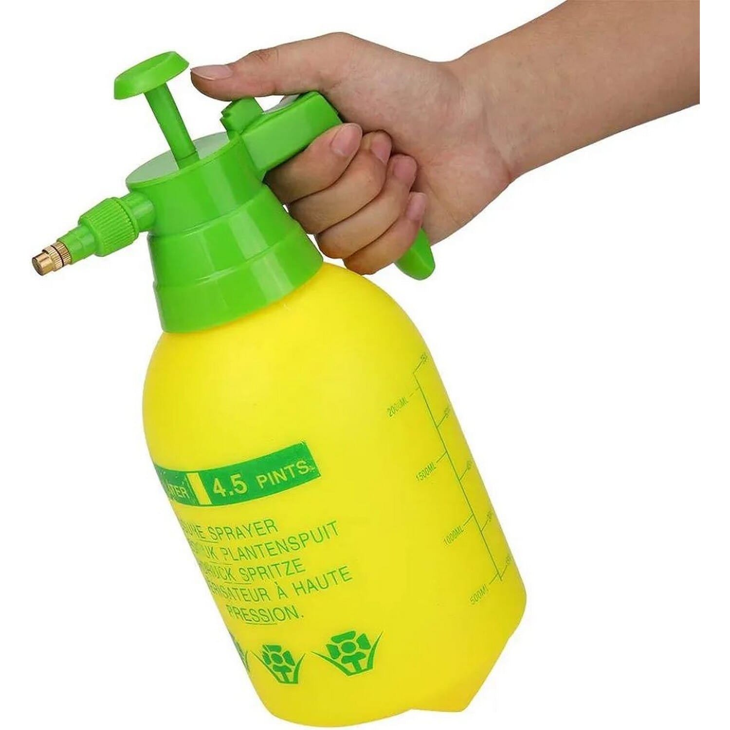 Handheld Portable Plant Spray Bottle Watering Sprayer Kettle (2L Yellow)