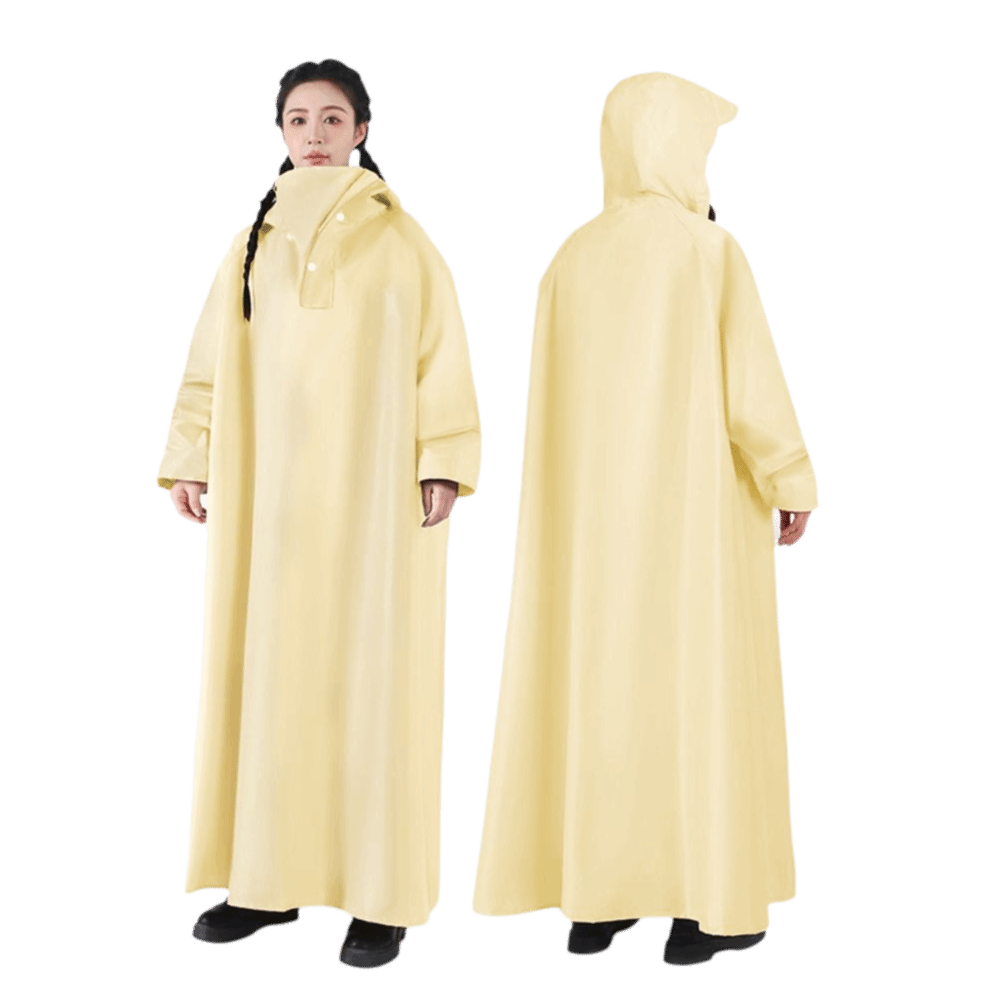 Fashion EVA Rain Poncho Waterproof Hooded Poncho Portable Large Brim Raincoat for Women Men for Adults