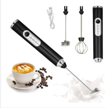 Electric Milk Frother USB Hand Blender Stainless Steel Milk coffee blender