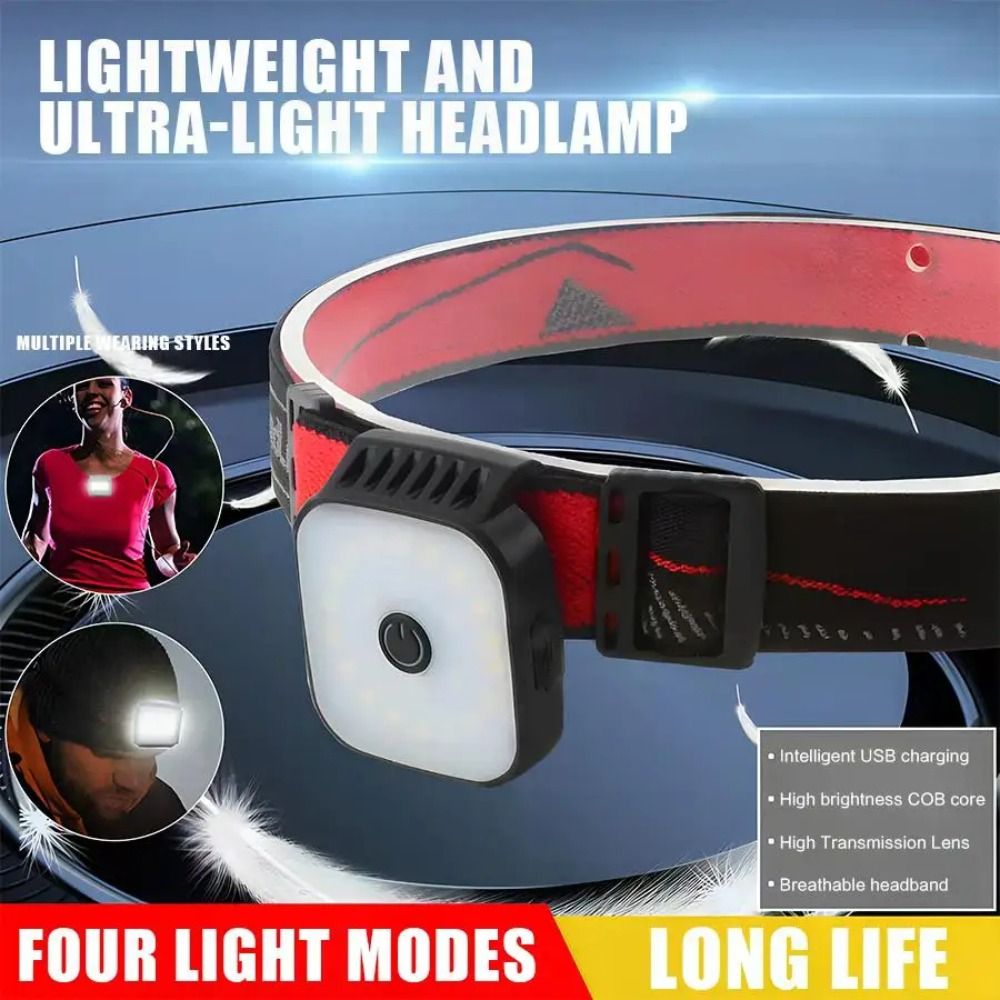 Safety Light Rechargeable Headlights Alternating Traffic Mini Portable Rechargeable Flashlight Green LED Clip On Running Lights Camping