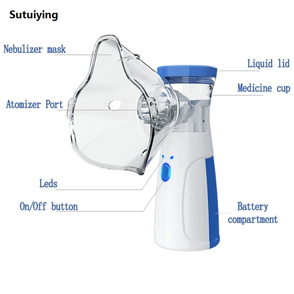 Portable Ultrasonic Atomizers Portable Mute Asthma Inhaler Handheld Nebulizers Machine Mini Medical Nebulizer For Adults Children Health