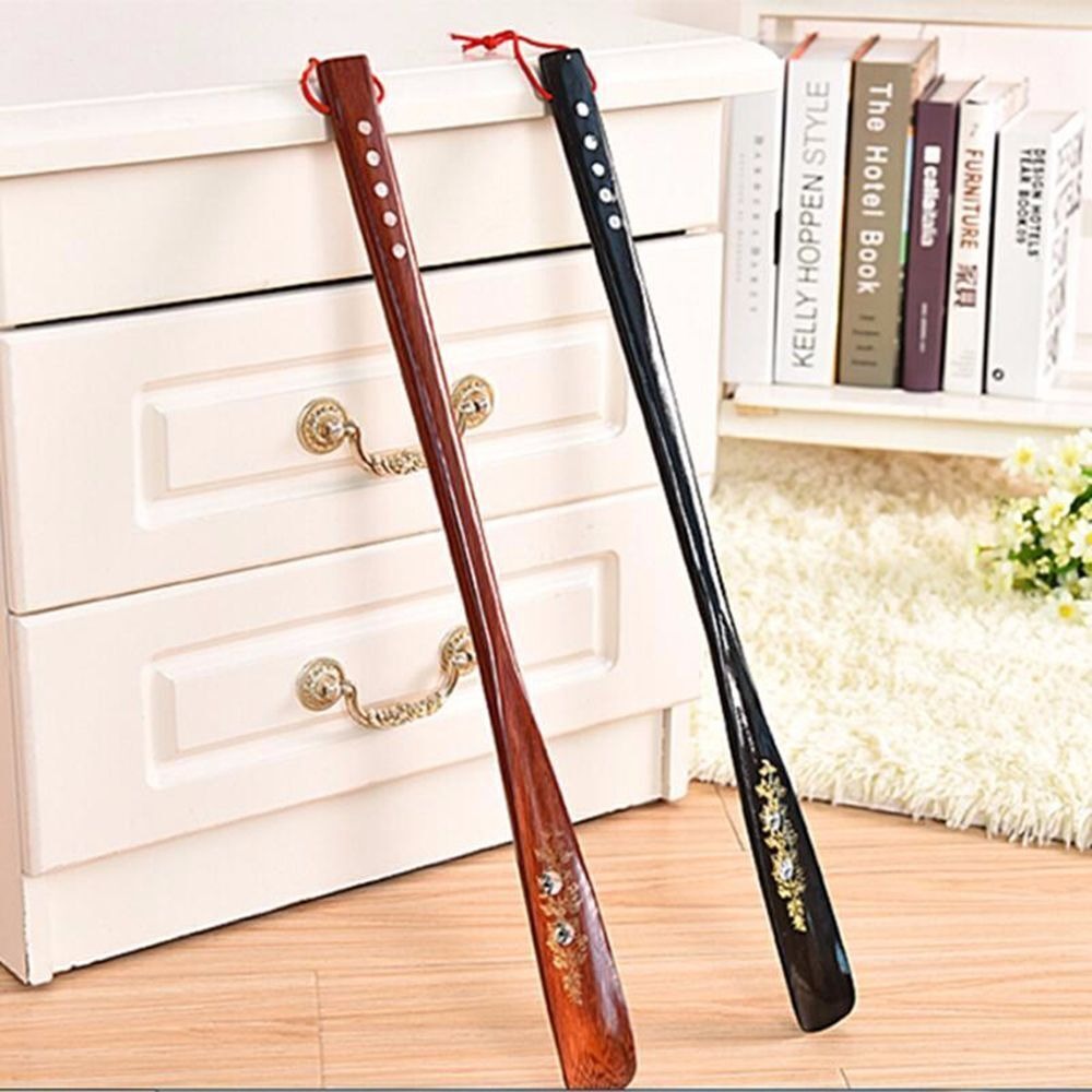 New Home Shoe Horns Wooden Long Handle Lifter AID Stick Professional Flexible Wooden Spoon