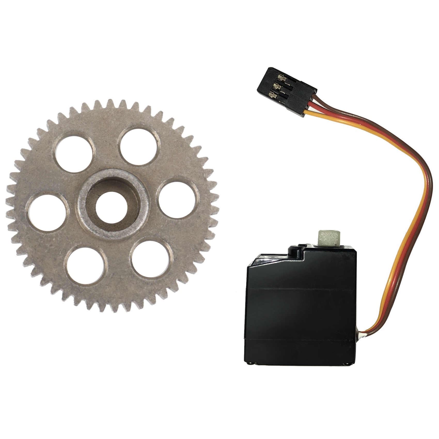 NAMUNY 2 Pcs for HBX 16889 16889A 16890 16890A SG 1601 SG 1602 RC Car Parts, 3 Wire Brushless Servo & Metal Spur Gear