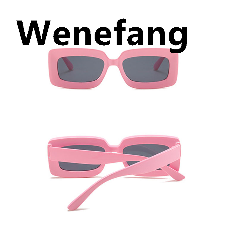 Wenefang Oversized Black Pink Sunglasses Summer 2024 Women Fashion Trending Green Yellow Off White Sun Glasses Square Retro