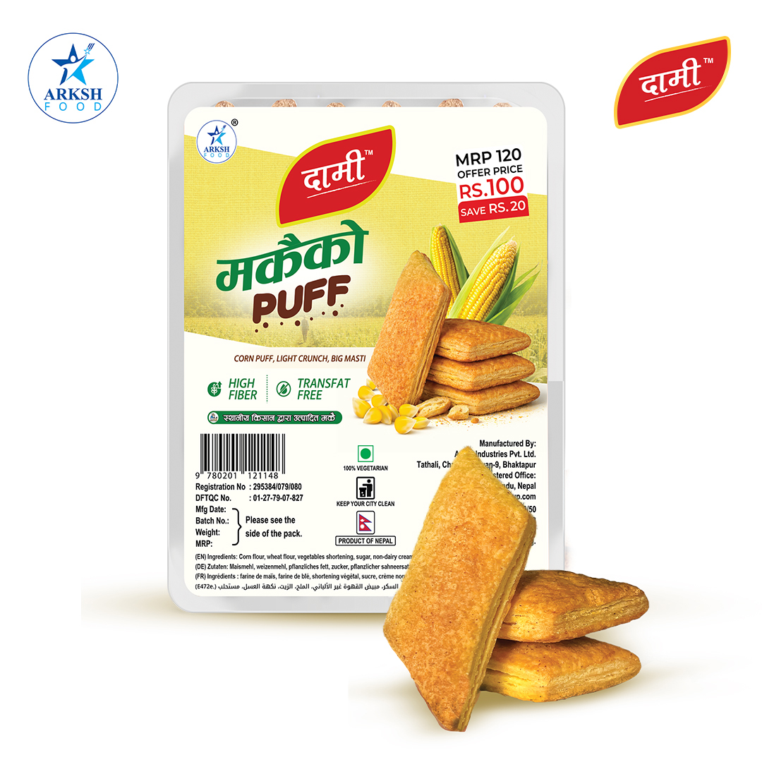 Arksh Food Dami Corn Puff - 150gm
