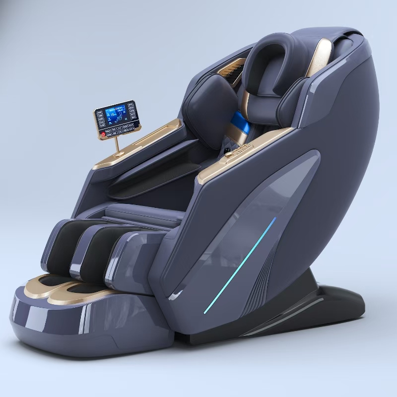 Real Relax 3D Massage Chair, Full Body Zero Gravity Recliner with SL Track, Yoga Stretching, Foot Rollers, Bluetooth, Heating, Black