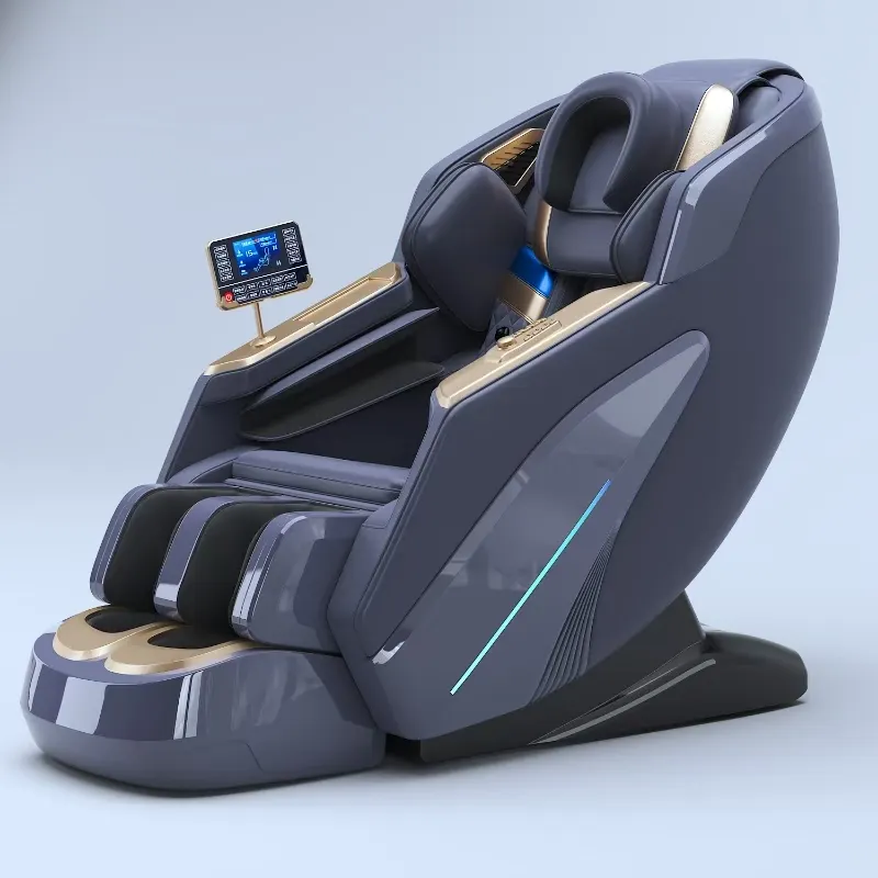 Real Relax 3D Massage Chair, Full Body Zero Gravity Recliner with SL Track, Yoga Stretching, Foot Rollers, Bluetooth, Heating, Black - image 1