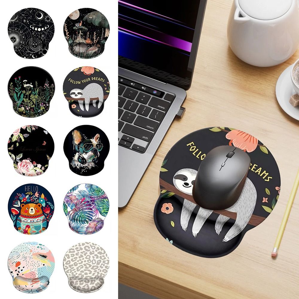 Non Slip Silica Gel Wrist Rest Mouse Pad Wrist Support Computer Ergonomic Mouse Pad Comfortable -