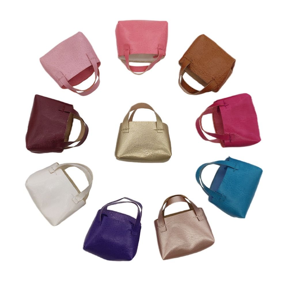 2pcs New Fashion 1/6 Doll Accessories 10 Colors PU Leather Lady Leather Bag 4.8*2*5cm Purse Accessories 30cm Doll