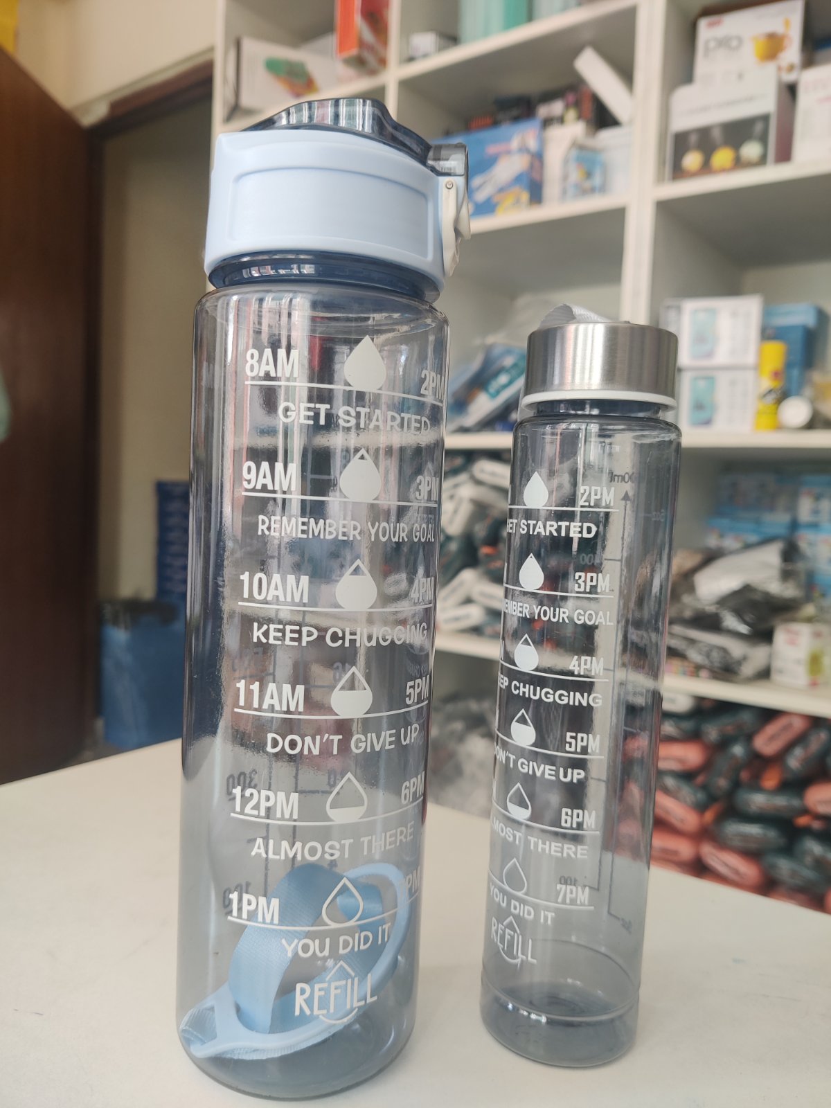 Clean Transparent 2 in 1 water Bottle