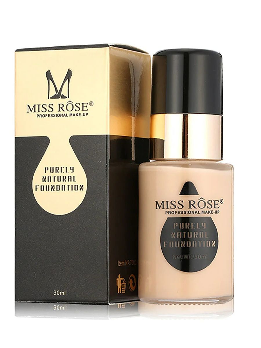 Miss Rose 30Ml Purely Natural Liquid Foundation Base Makeup- Beige Beige 2,3,4,5,6,7