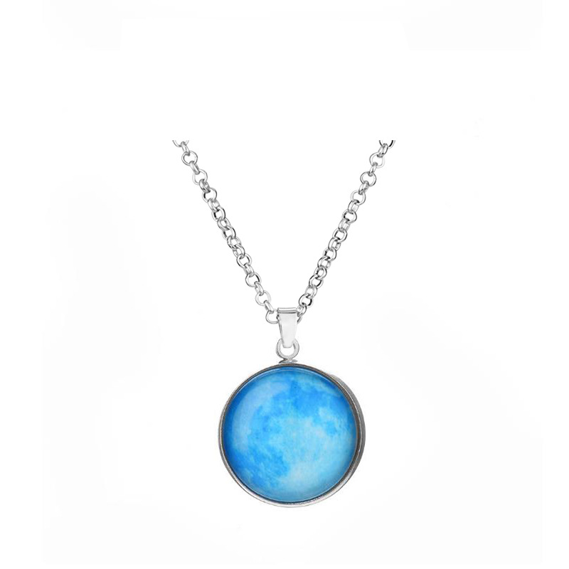 【Best Price Guaranteed】New Arrival Harajuku Universe Dream Starry Sky Time Gem Luminous Pendant Necklace Necklace Woolen Chain Women
