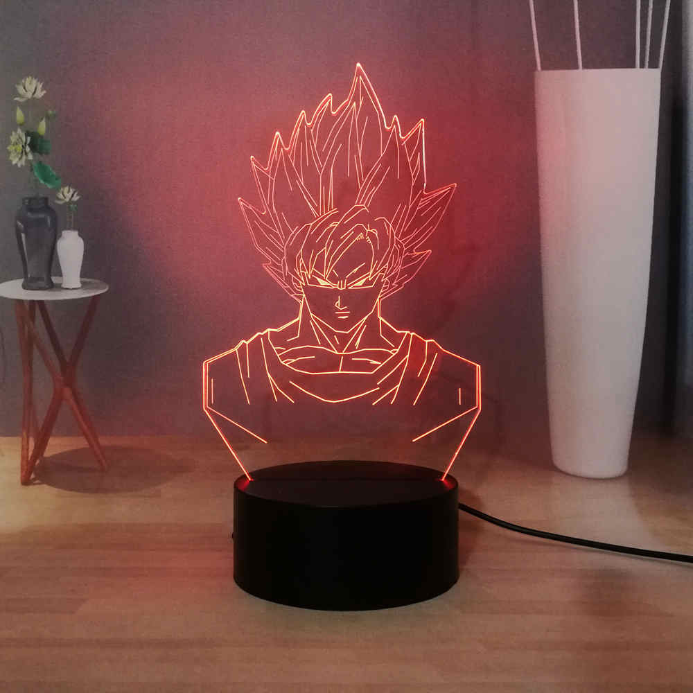 NEW 【Innovative design】Novelty Dragon Ball LED Children Night Light Son Goku RGB 7colorful Desk Lamp Creative Bedside Lamp Kids Holiday Birthday Gift