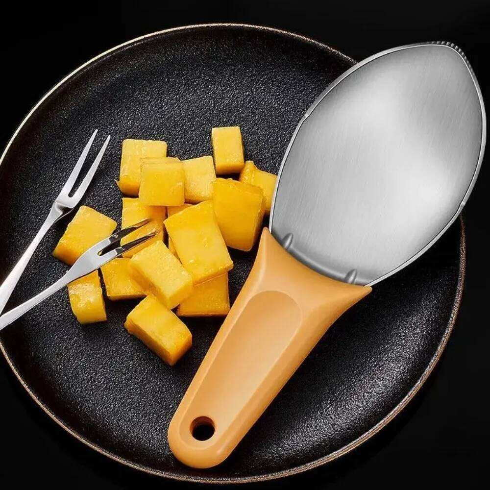 2PCS Multifunctional Peeler Tool Stainless Steel Labor-saving Fruits Peeling Spoon Portable Mango Cutter Kitchen