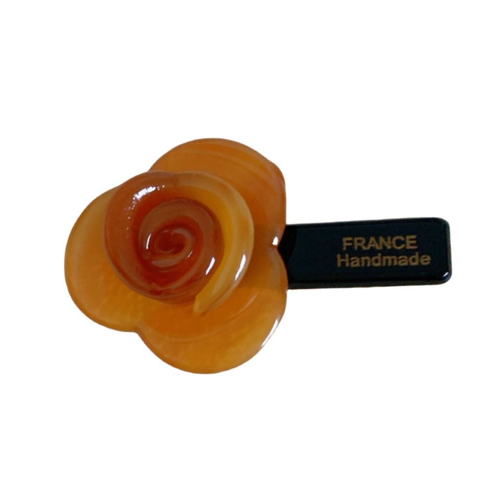 Acrylic Rose Flower Hair Clip Cute Side Clip Colorful Rose Flower Duckbill Clip Hairpin Hair Clip Daily