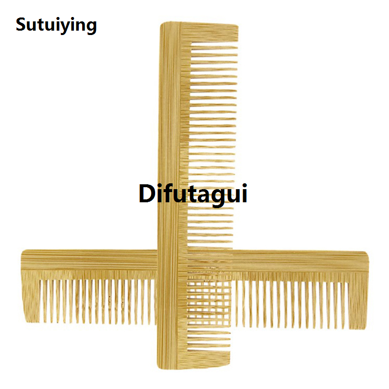 Sutuiying 1Pcs Wooden Comb Bamboo Massage Hair Combs Natural Anti-static Hair High Quality Brushes Hair Care Massage Comb Men Hairdressing Styling Tool