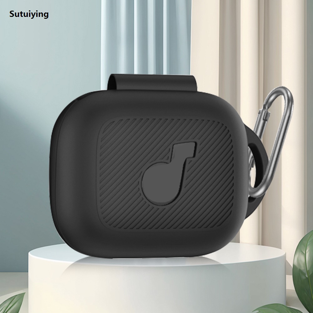 Sutuiying Silicone Protective Skin Case with Carabiner for Anker Luxury Soundcore C30i - Shockproof and Drop-proof Cover