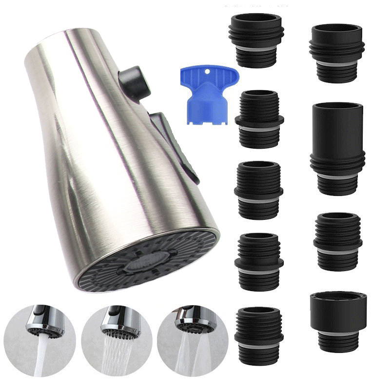 Kitchen Faucet Head Replacement Faucet Sprayer 9 Nozzles Sprayer Water Saving Shower Bathroom Basin Sink Tap Replacement CF8