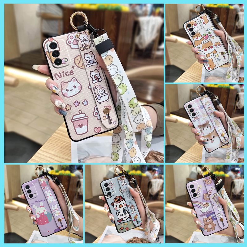 Cute Dirt-resistant Phone Case For OnePlus Nord N200 5G/1+Nord N200 5G Shockproof Phone Holder Kickstand Durable Cartoon