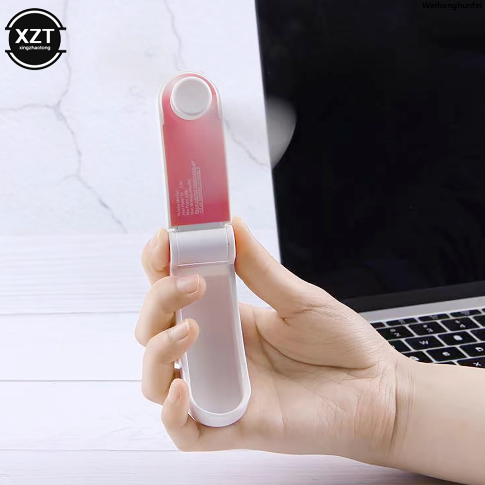 NAMUNY 3PCS Mini Portable Fold Fan Charging Household Electrical Appliances Desktop Electric Hold Small Air Cooler