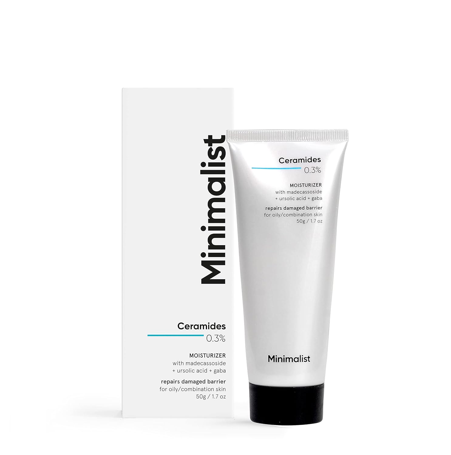 Minimalist 0.3% Ceramide Face Moisturizer For Barrier Repair | Oil-free Repairing Face Moisturizing Gel Cream For Oily Skin | 50G