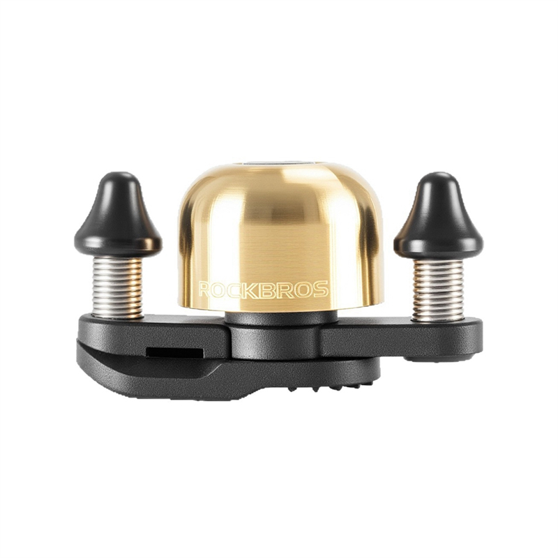 ROCKBROS Bike Bell,Strap-on Mount 180 Degrees Adjustable Dual-Hammer Bicycle for Adults for Road/Mountain/EBikes