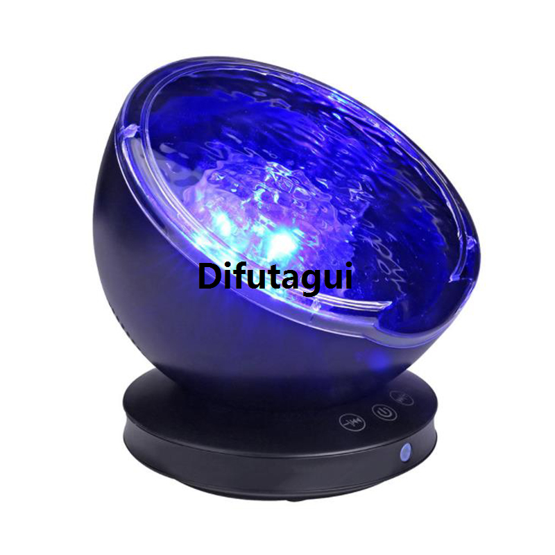 Difutagui Night light music with projector wave remote control night Fifty percent discount light 7 colors starry sky, mini novelty baby children