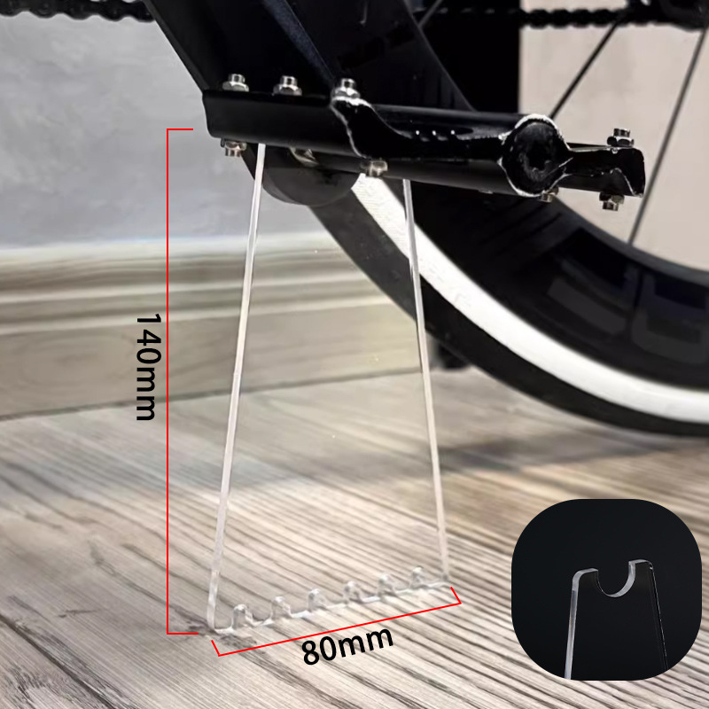 Transparent Acrylic Bike Kickstand Portable Foot Support Mountain Road Bike Kickstand Non-slip Stand Cycling Parts