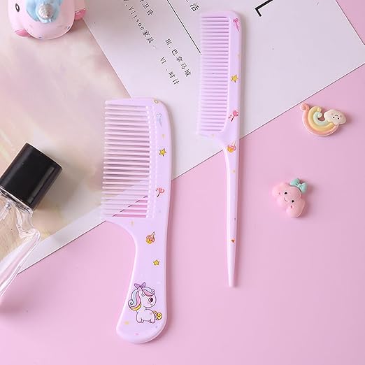 JCP Hair Brush Set for Women Combs Wide Tooth Rat Tail Hair Styling Brushes Comb Kit for Curly Straight Long Hair Animals Pattern