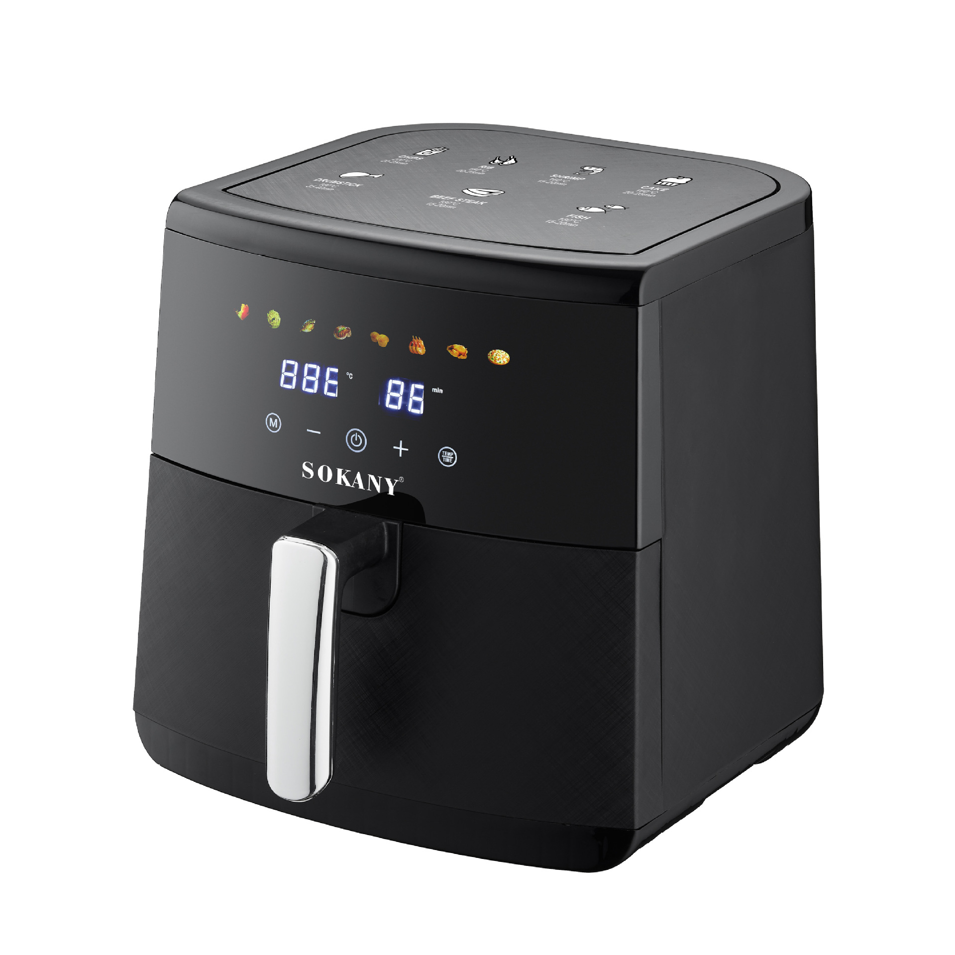 8L Digital Air Fryer - 1700W Smart Oil-Free Air Fryer for Healthy Cooking | Large Capacity Kitchen Appliance with Touchscreen Display