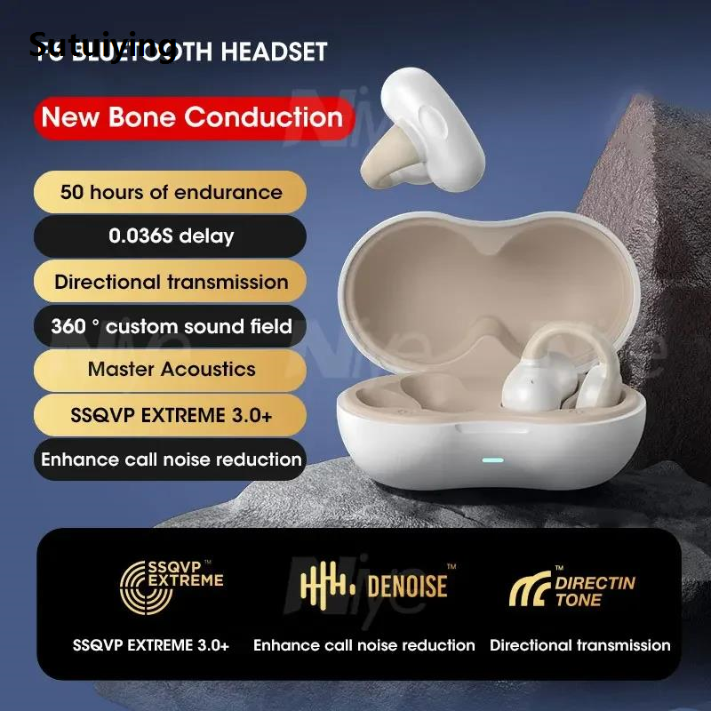 Sutuiying Niye Bluetooth 5.3 Wireless Earphones Stereo HiFi Music PK Ambie High Quality Sound Earcuffs TWS Earbuds Sports Headphones Running Heatset