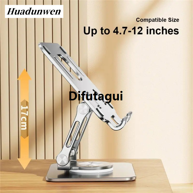 Difutagui iPhone in the stand, lazy table, aluminum alloy adjustment, mobile phone, Original 360 tablet tablet, desktop stand, foldable, iPad, laptop, Samsung