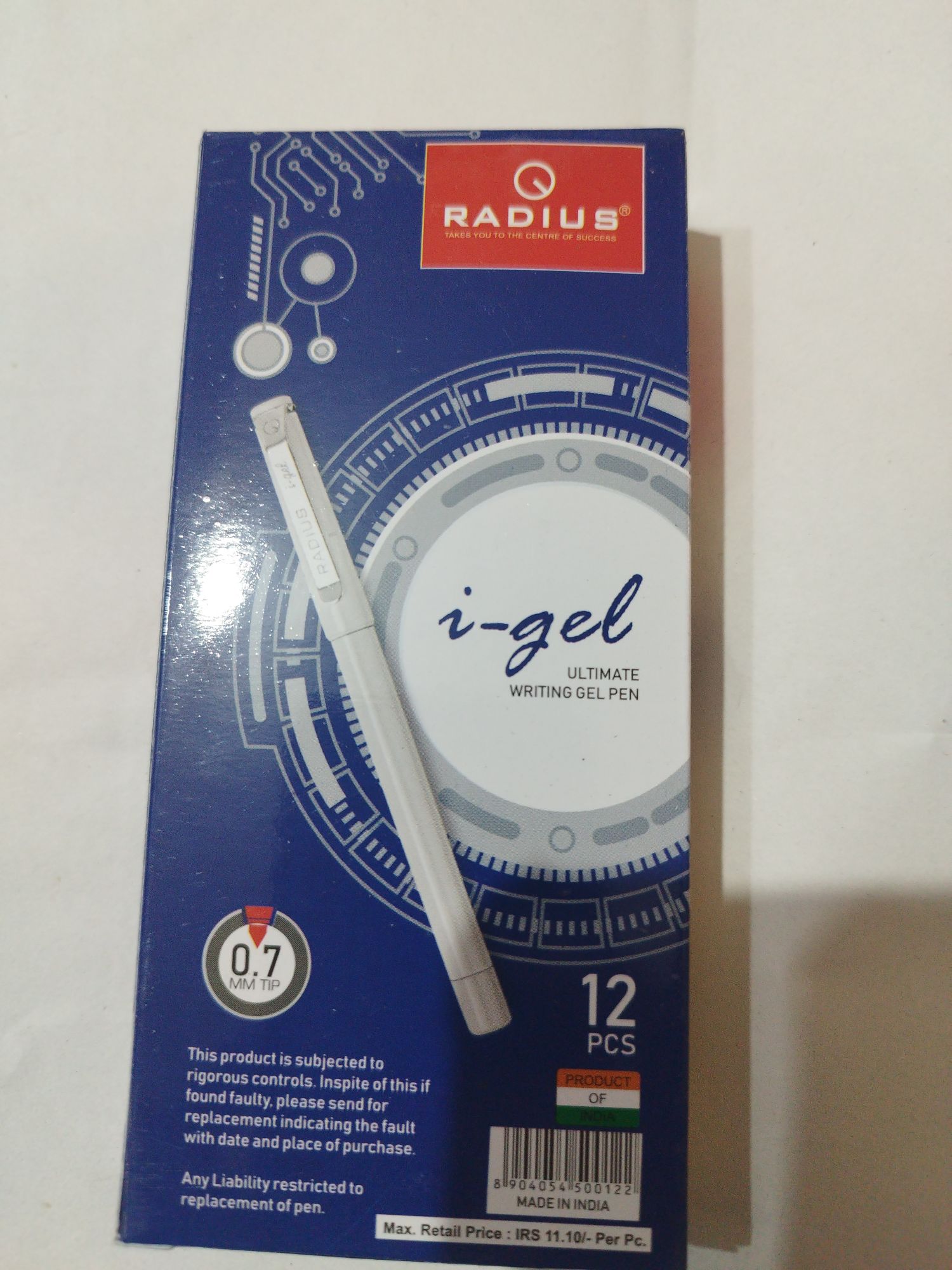 Radious I Gel Pen 0.7 MM Tip Pack Of 12 Pcs