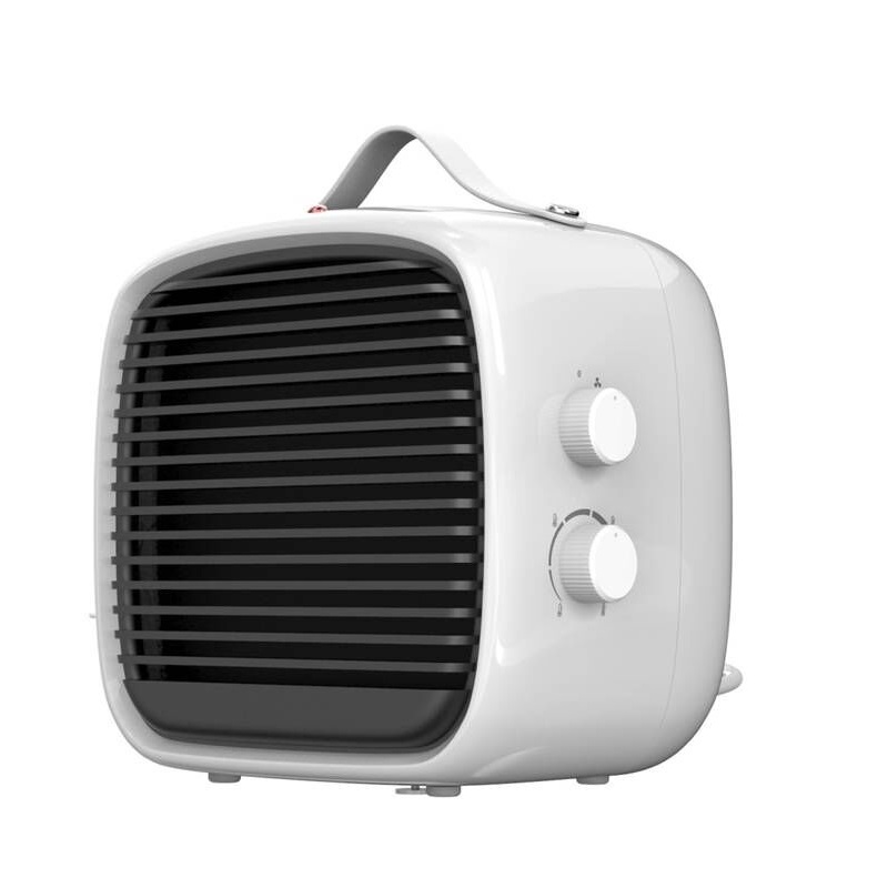 Portable Mini Electric PTC Heater Fan - 3 Heat Settings (Fan/750W/1500W) Adjustable Thermostat Overheating Protection Carry Handle 200V PTC-170