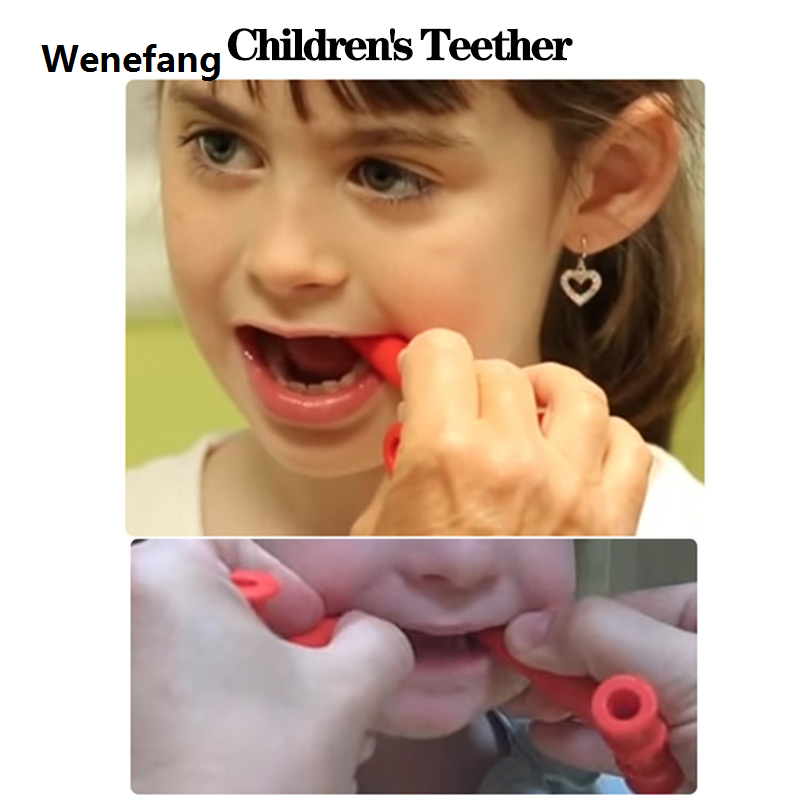 Wenefang Kid Chewing Tube Speech Therapy Teeth Massager Children Fashion Speak Oral Muscle Rehabilitation Training Talk Tools