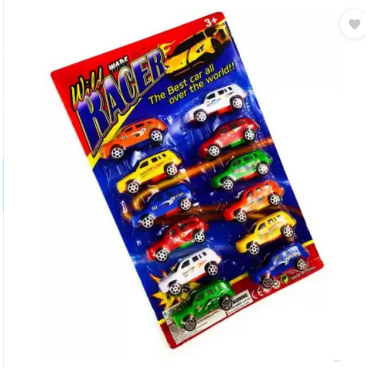 Pack Of 12 Cars Multicolored Wild Wade Racer Car Set For Kids