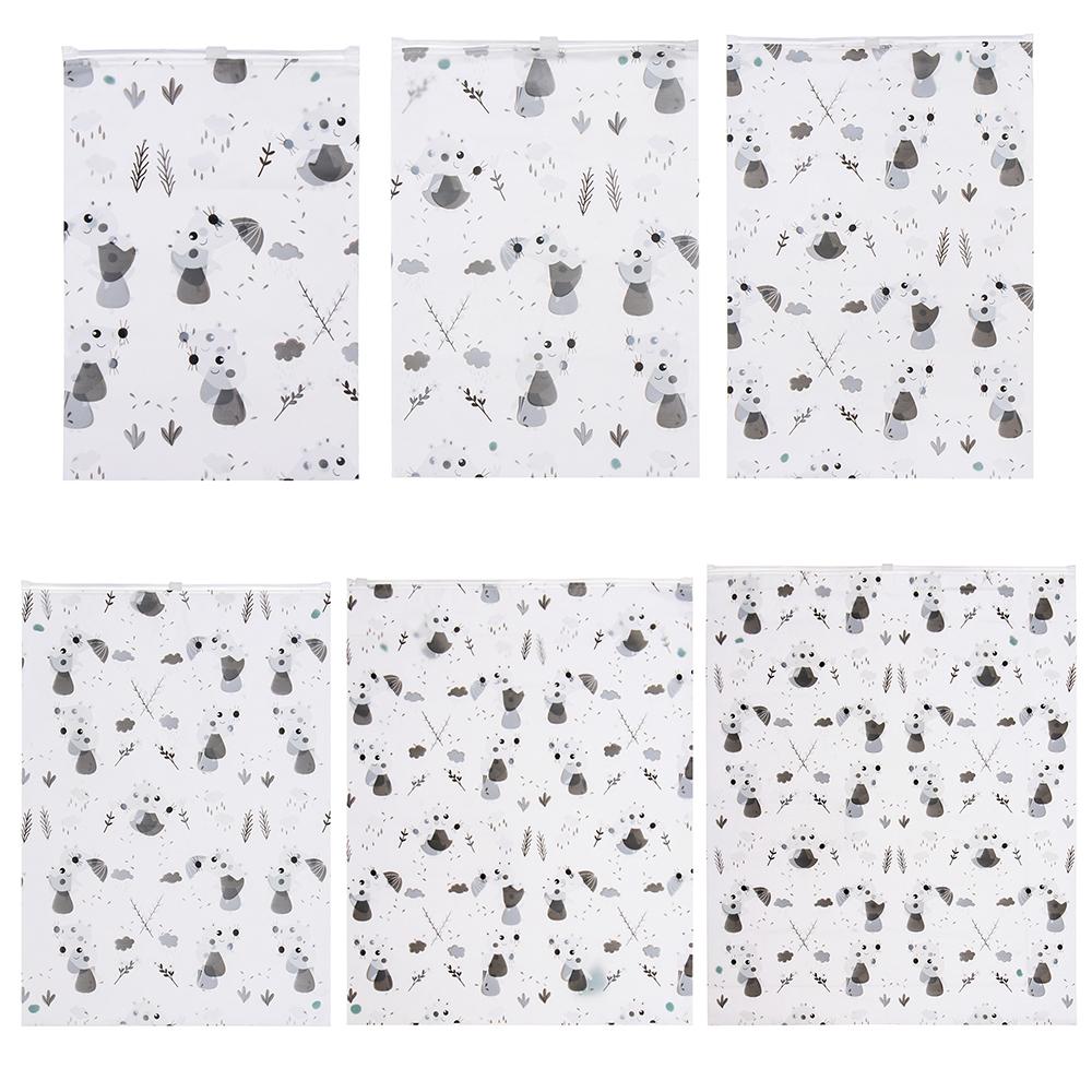 Waterproof Clothes Organization Frosted Printed Clothes Storage Bags Underwear Zipper Lock Shoes Makeup Bag Vacuum Bags