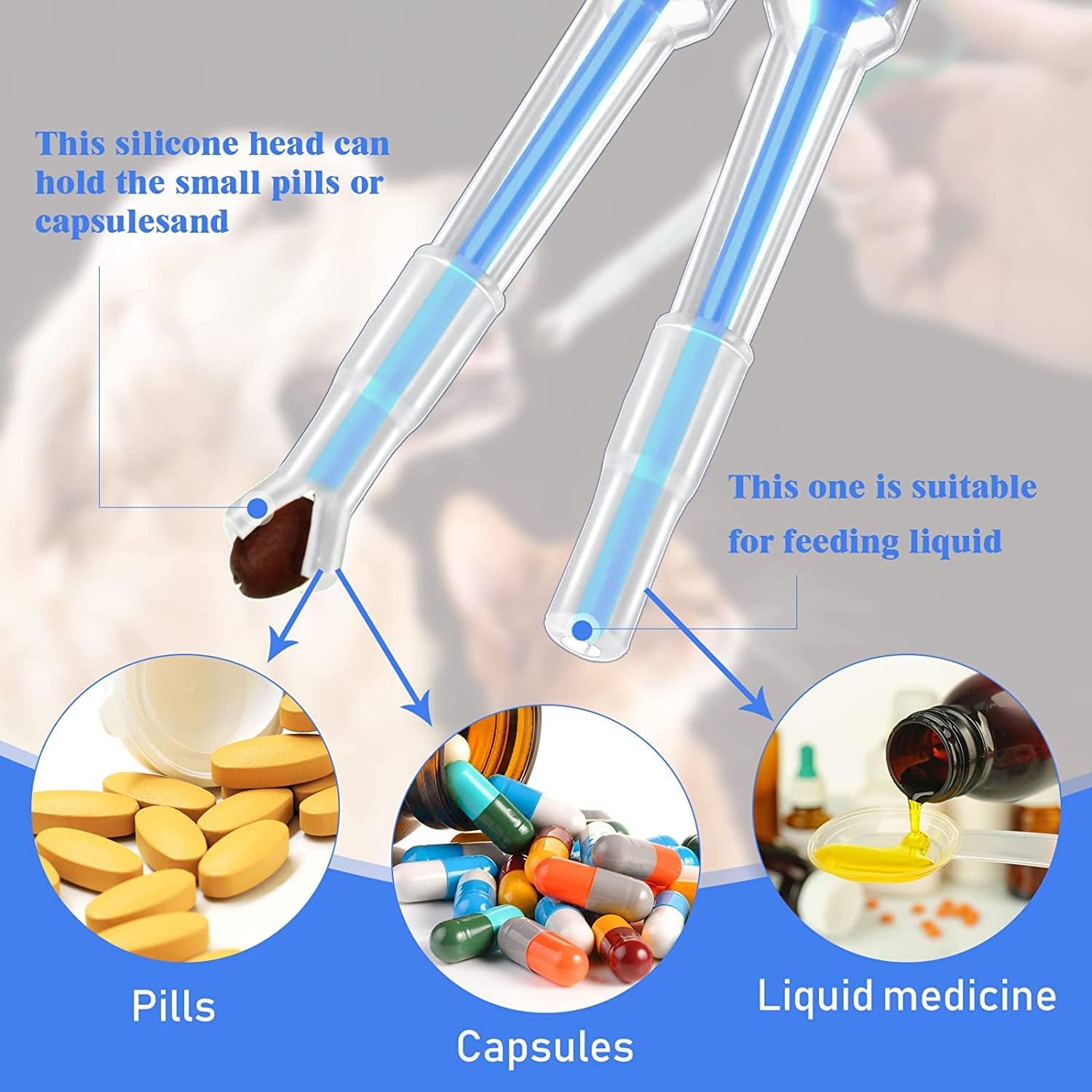 Pet Nursing Kit, Dog Cat Feeding Syringe Nipple Bottles, Pet Pill Gun Dispenser, Puppy Kitten Tube Feeding Kit 1Pcs