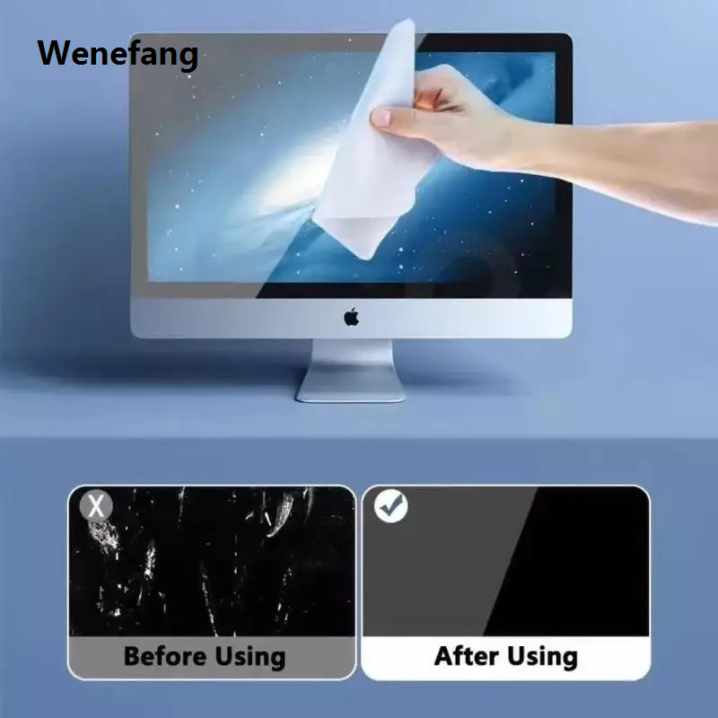Wenefang 1-10pcs Universal Screen Cleaning Polishing Cloth for Apple IPhone 15 Pro IPad Macbook Screen Display Polishing Cleaning Wipes