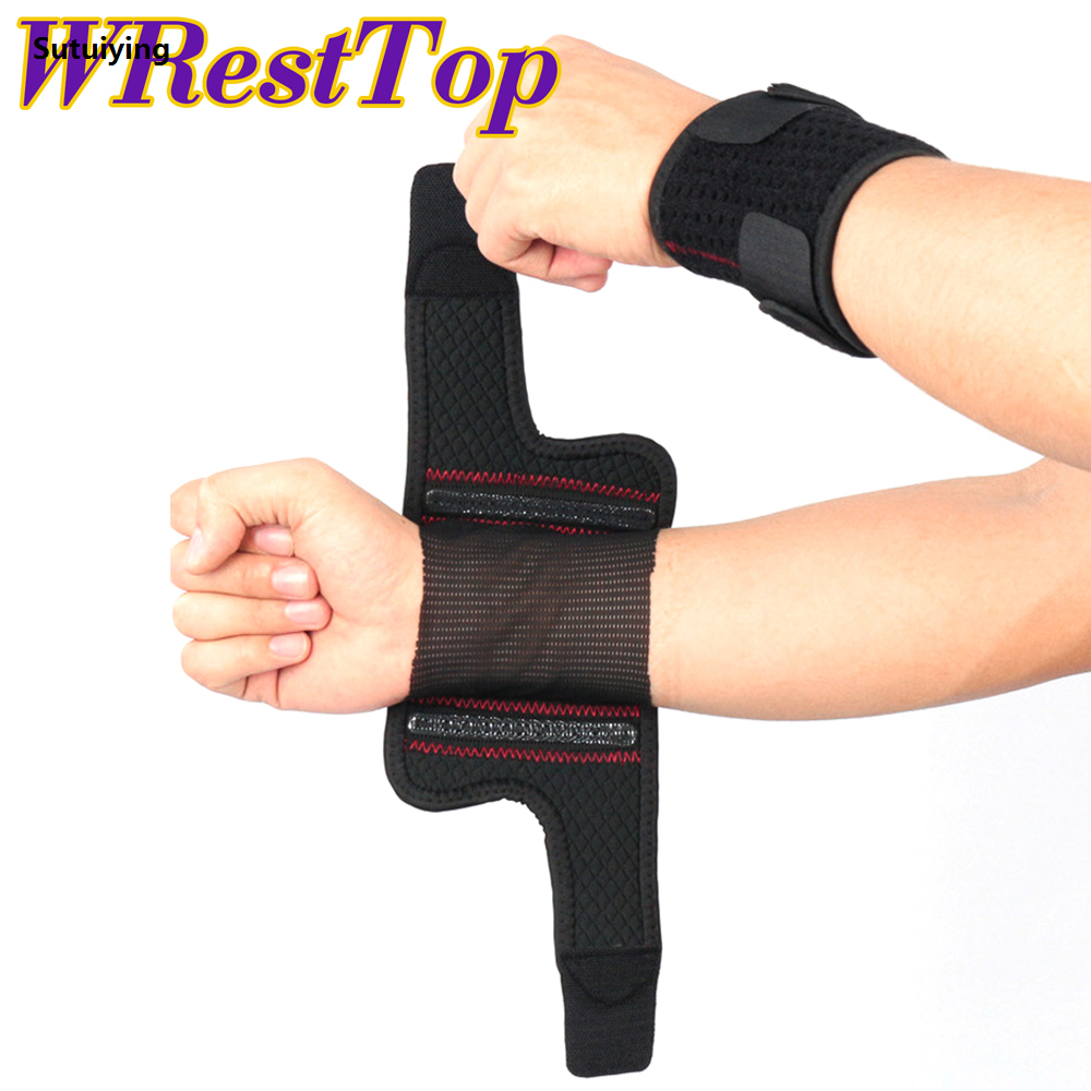 Sutuiying 1Pcs Wrist Brace Support Strap, Adjustable Breathable Wristband New for Fitness Weightlifting, Tendonitis, Carpal Tunnel Arthritis