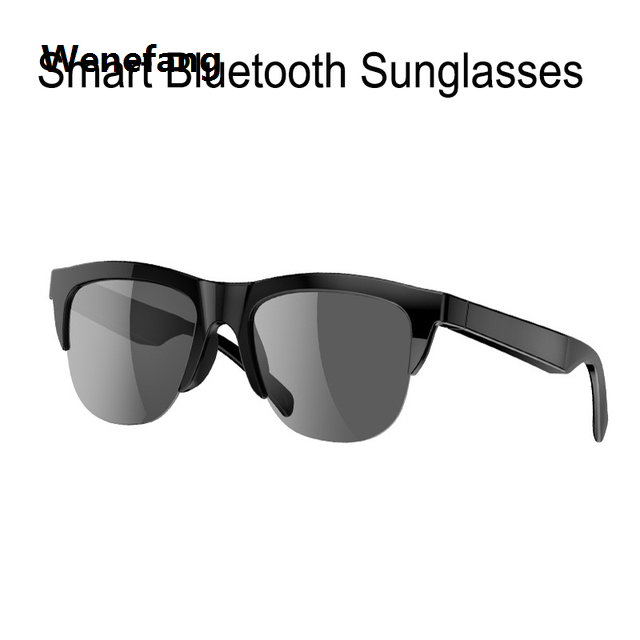 Wenefang 【New design】Smart Glasses Tws Wireless Bluetooth Bone-Conduction Waterproof Earphones Sports Headset Music Sunglasses