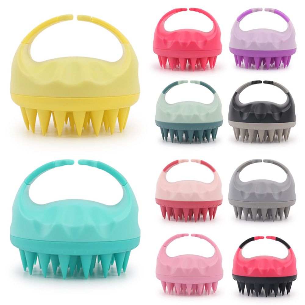 1Pcs New Hair Care Tool Silicone Shampoo Brush Scalp Massager Clean Scalp Bath Massage Brush Portable Silicone Shower Brush Comb