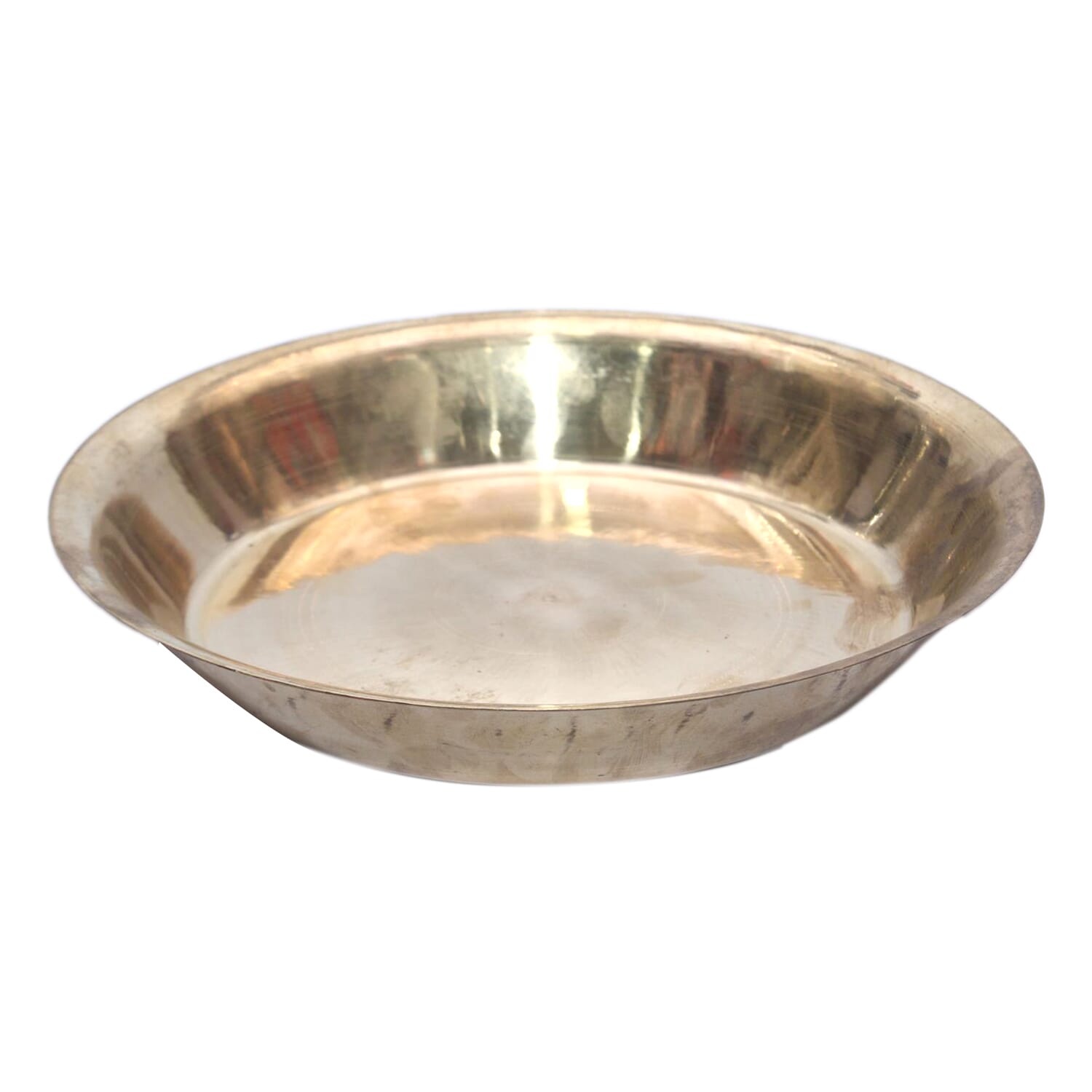 Pure Brass Heavy Weight Thal Dinner Plate Traditional Nepali Design Thali