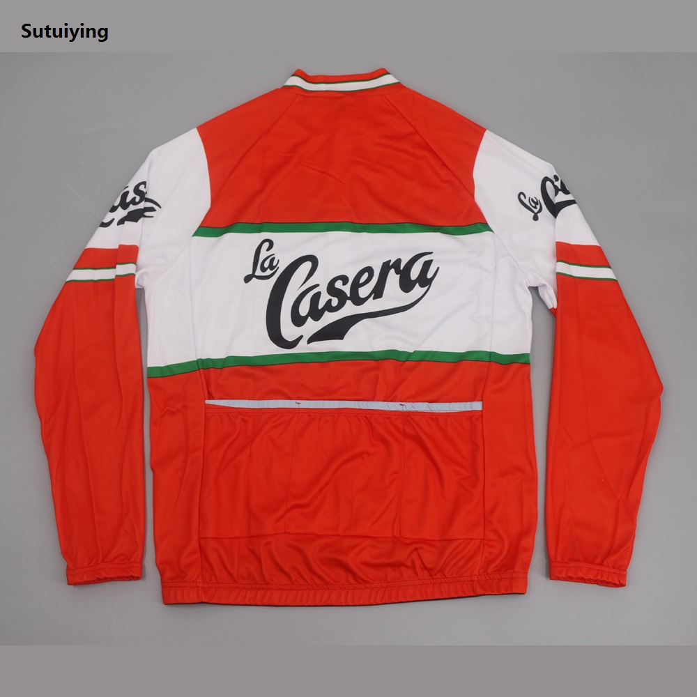 Sutuiying Retro Long Sleeves Cycling Jersey Men Molteni New style Bike Clothing Thin Outdoor Sports Jersey MTB
