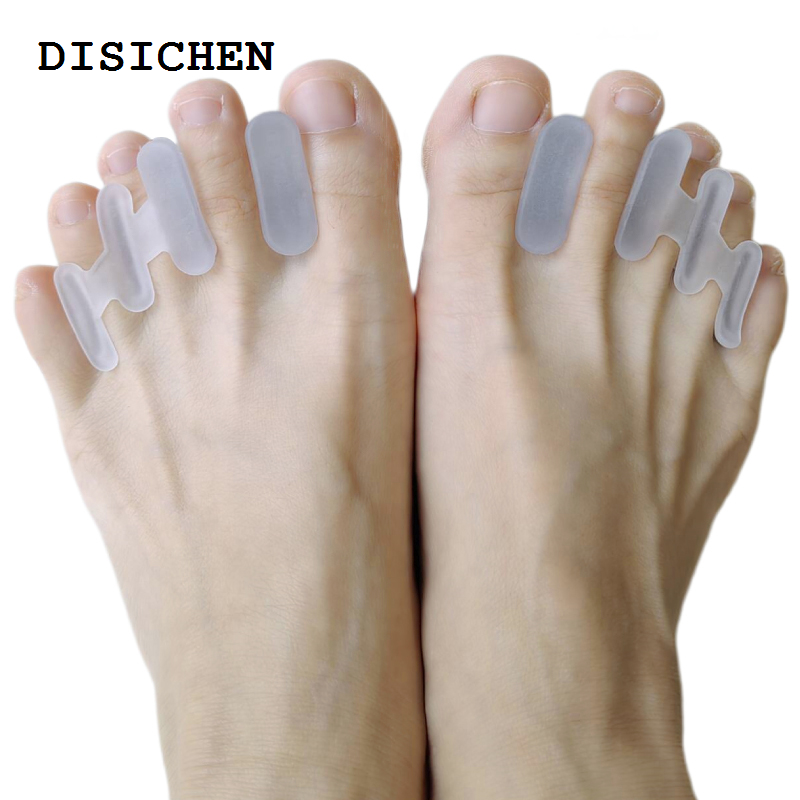 DISICHEN Fashion 2pieces=1pair Hammer Toe Splitter Hallux Valgus Gel Insole Silicone Separators Correction Overlapping Orthopedic Foot Care