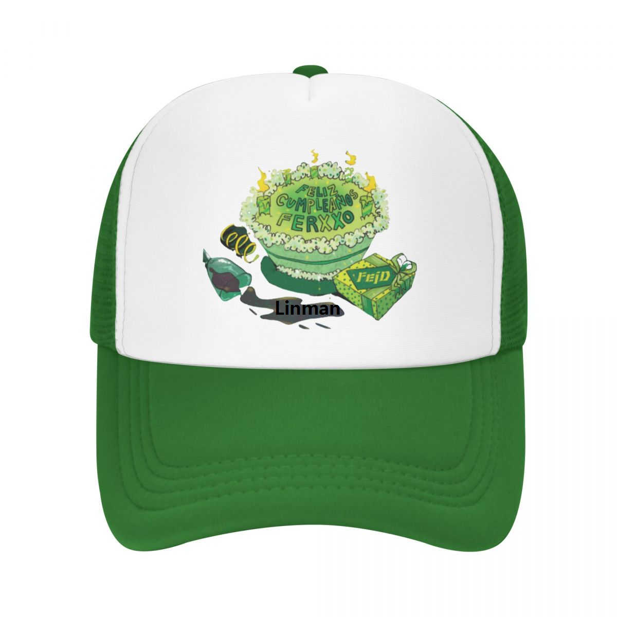 Linman 【New Arrivals】Unisex FELIZ CUMPLEANOS Ferxxo Trucker Caps Popular Mes2025 h Baseball Caps Polyester FEID Dad Hat Trucker Hat Adjustable Sun Caps