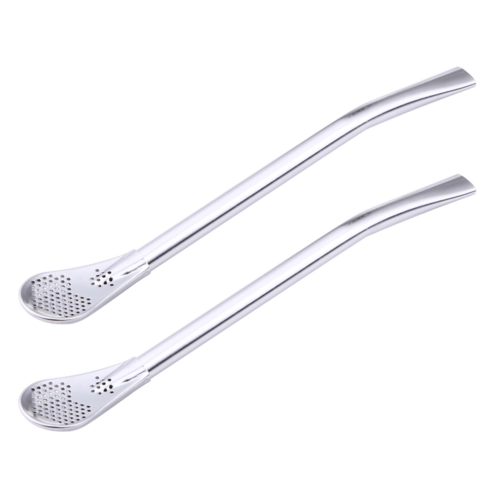 2X Stainless Steel Drinking Straw Filter Handmade Herb Mate Tea Light Bulb Gourd Washable Practical Tea Tools