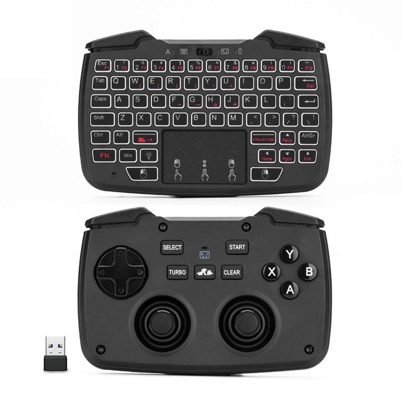 2.4GHz Wireless Game Controller Keyboard Mouse Combo Turbo Function