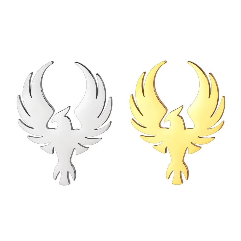 Trendy Stainless Steel Phoenix Brooch Pin No Rust DIY Totem Brooch Mini Gift Lapel Pin Shirt Accessories