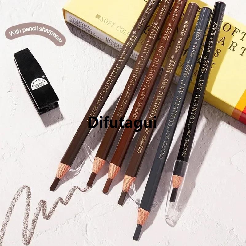 Difutagui High Quality 1pc Waterproof Lasting Eye Brow Pencil Precise Brow Definer Original Black Blonde Brown Eyebrow Pen Long Lasting Eye Makeup Cosmetic Tool